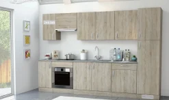 Keuken Accessoires|Brico Paprika Bovenkast 40Cm Geborsteld Eik Melamine