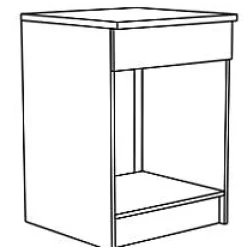 Keukenkasten|Brico Paprika Kast Voor Oven 60Cm Geborsteld Eik Melamine