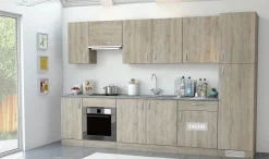 Keukenkasten|Brico Paprika Onderkast 60Cm Geborsteld Eik Melamine