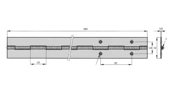 Brico Pianoscharnier - Zwart - 960X32X0,8Mm- Hoek- & Ankerwerk