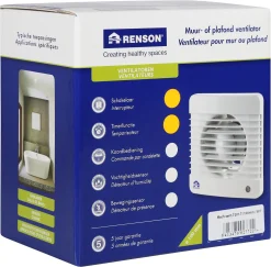Luchtafvoer|Brico Renson Badkamerventilator 7201T O100Mm Wit