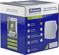 Luchtafvoer|Brico Renson Badkamerventilator Design 7112 O125Mm Grijs