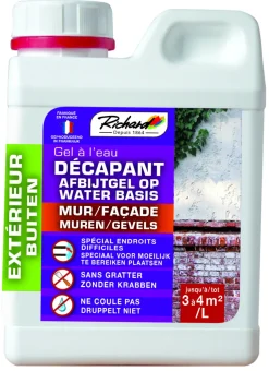 Brico Richard Afbijtmiddel Muur En Gevel Buiten Gel Waterbasis 1L- Afbijtmiddelen