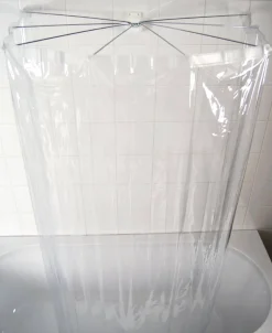 Douchegordijnen|Brico Ridder Opvouwbare Douchecabine Ombrella Brillant 100X170Cm Transparant