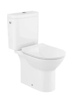 Duoblok Toiletten|Brico Roca Duoblok Toilet Athena I Pk Afvoer I Soft-Close Toiletzitting Wit