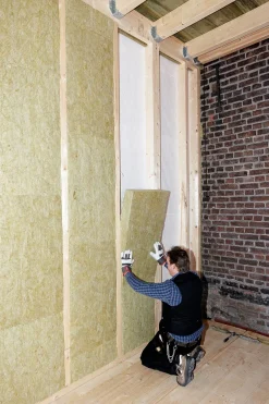 Wandisolatie|Brico Rockwool Isolatieplaat Plus - Steenwol - Rd-Waarde 2M² K/W - 70Mm - 100X60Cm - 3,6M² - 6 Stuks