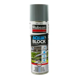Tape & Lijm|Brico Rubson Spraycoating Aquablock Grijs 300Ml