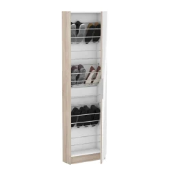 Meubelen|Brico Schoenenkast Met Spiegeldeur Wit 173X50Cm