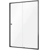 Douchedeuren|Brico Sealskin Contour Schuifdeur Voor Nis 140Cm, 200Cm Hoog |Zwart 6Mm Helder Veiligheidsglas