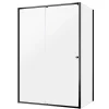 Douchedeuren|Brico Sealskin Contour Schuifdeur Met Zijwand 120X90Cm, 200Cm Hoog |Zwart 6Mm Helder Veiligheidsglas