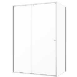 Douchedeuren|Brico Sealskin Contour Schuifdeur Met Zijwand 120X90Cm, 200Cm Hoog |Zwart 6Mm Helder Veiligheidsglas