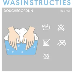 Douchegordijnen|Brico Sealskin Douchegordijn Brix Peva 180X200Cm Transparant/ Zwart