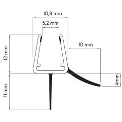 Douchedeuren|Brico Sealskin Get Wet Afdichtprofiel 6/8Mm Universeel Horizontaal 100Cm Transparant