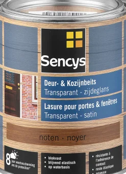 Brico Sencys Beits Ramen En Deuren Semi-Transparant Zijdeglans Walnoot 0,75L- Beits
