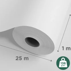 Brico Sencys Glasweefselbehang Ruit Klein 25M 136Gram- Glasvezelbehang