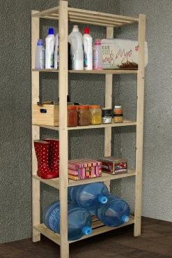 Opbergrekken|Brico Sencys Opbergrek Met 5 Legplanken Hout 170X75X40Cm