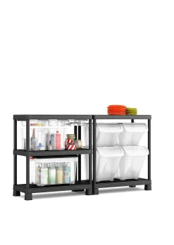 Opbergrekken|Brico Sencys Opbergrek Pvc Zwart 40 X 90 X 182 Cm