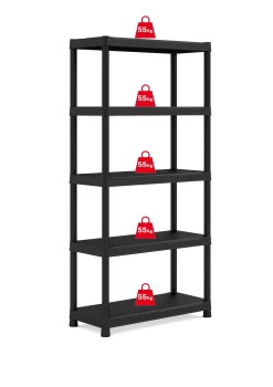 Opbergrekken|Brico Sencys Opbergrek Pvc Zwart 40 X 90 X 182 Cm