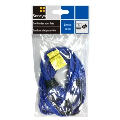 Brico Sencys Platte Snelbinder Met Haak Voor Fiets Blauw 9Mmx60Cm- Spanbanden