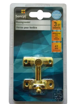 Brico Sencys Raamgrendel Zink Vermessingd 47 Mm- Raambeveiliging