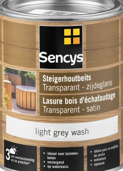 Brico Sencys Steigerhoutbeits Transparant Light Grey Wash 750Ml- Beits