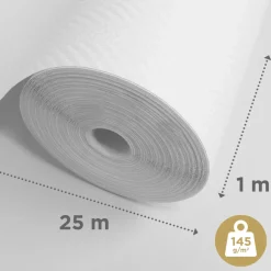 Brico Sencys Voorgeschilderd Glasvezelbehang Visgraat Wit 25M 145Gram- Glasvezelbehang