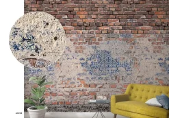 Brico Smart Art Fotobehang Bakstenen Muur Met Tegels- Fotobehang