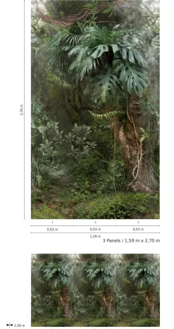 Brico Smart Art Fotobehang Groene Jungle- Fotobehang