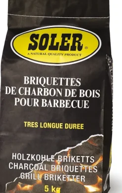 Brico Soler Houtskoolbriketten 100% Natuurlijk 3Kg- Houtskool En Briketten