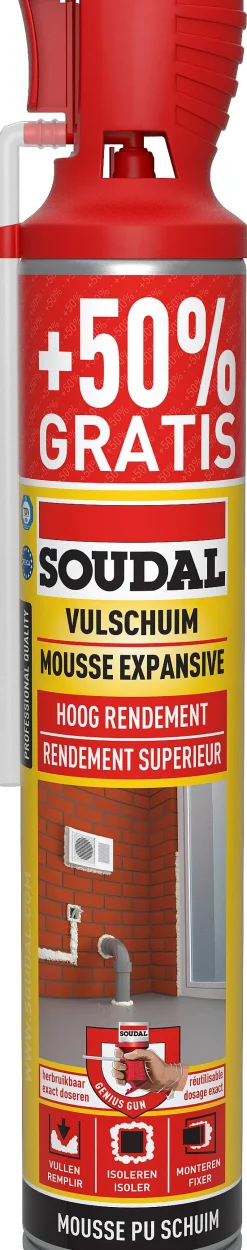 Isolatieschuim|Brico Soudal Genius Promo Isolatieschuim 500Ml + 250Ml