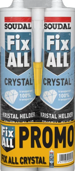 Tape & Lijm|Brico Soudal Lijmkit Fix All Crystal Stuks