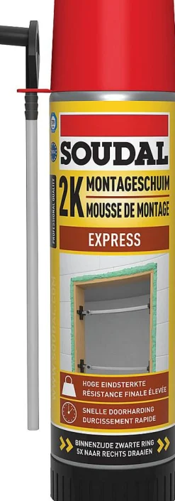 Isolatieschuim|Brico Soudal Montageschuim 2K Express 400Ml