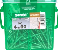 Brico Spax Renovatieschroef 'T-Star' Wirox 4.5X60Mm 300 Stuks- Schroeven