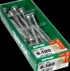 Brico Spax Schroef 'Hi.Force' Staal 120 X 8 Mm - 20 Stuks- Schroeven