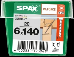 Brico Spax Schroef In.Force Wirox 6X140Mm 20 Stuks- Schroeven