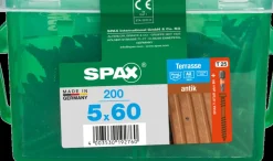 Brico Spax Terrasschroef A2 Rvs Bruin 60X5Mm 200St- Tuinbeslag & Terrasschroeven