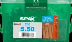 Brico Spax Terrasschroef A2 Rvs Bruin 50X5Mm 230St- Tuinbeslag & Terrasschroeven