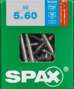 Brico Spax Terrasschroef Terras A2 Rvs 60X5Mm 50St- Tuinbeslag & Terrasschroeven