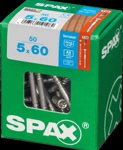 Brico Spax Terrasschroef Terras A2 Rvs 60X5Mm 50St- Tuinbeslag & Terrasschroeven
