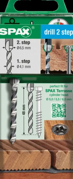 Brico Spax Trappenboor Drill 2 Step- Tuinbeslag & Terrasschroeven