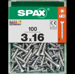 Brico Spax Universeel Schroef 'T-Star' Wirox 3X16Mm 100 Stuks- Schroeven
