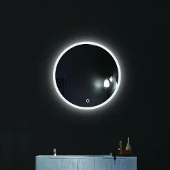 Spiegels|Brico Spiegel Renzo Rond Met Ledverlichting Touch Sensor En Spiegelverwarming O60Cm