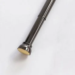 Douchegordijnstangen|Brico Spirella Douchestang Kreta 125-220Cm Zwart