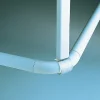 Douchegordijnstangen|Brico Spirella Douchestang Plafondsteun 60Cm Wit