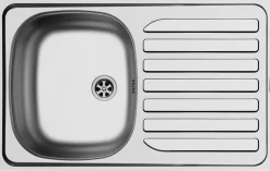 Keukenbladen & Spoelbakken|Brico Spoelbak 1 Bak 480X755Mm Met Afdruiprek Rvs