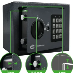 Brico Standers Elektronische Kluis Mini Formaat 15X20X15Cm- Kluizen