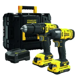 Boormachines|Brico Stanley Fatmax Accuboormachine Met Klopfunctie + Accu Slagschroevendraaier Sfmck465D2T 18V (2 Accu'S)