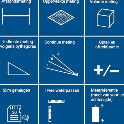 Lasermeters|Brico Techweise Laser Afstandsmeter 70M - Met Alle Meetopties