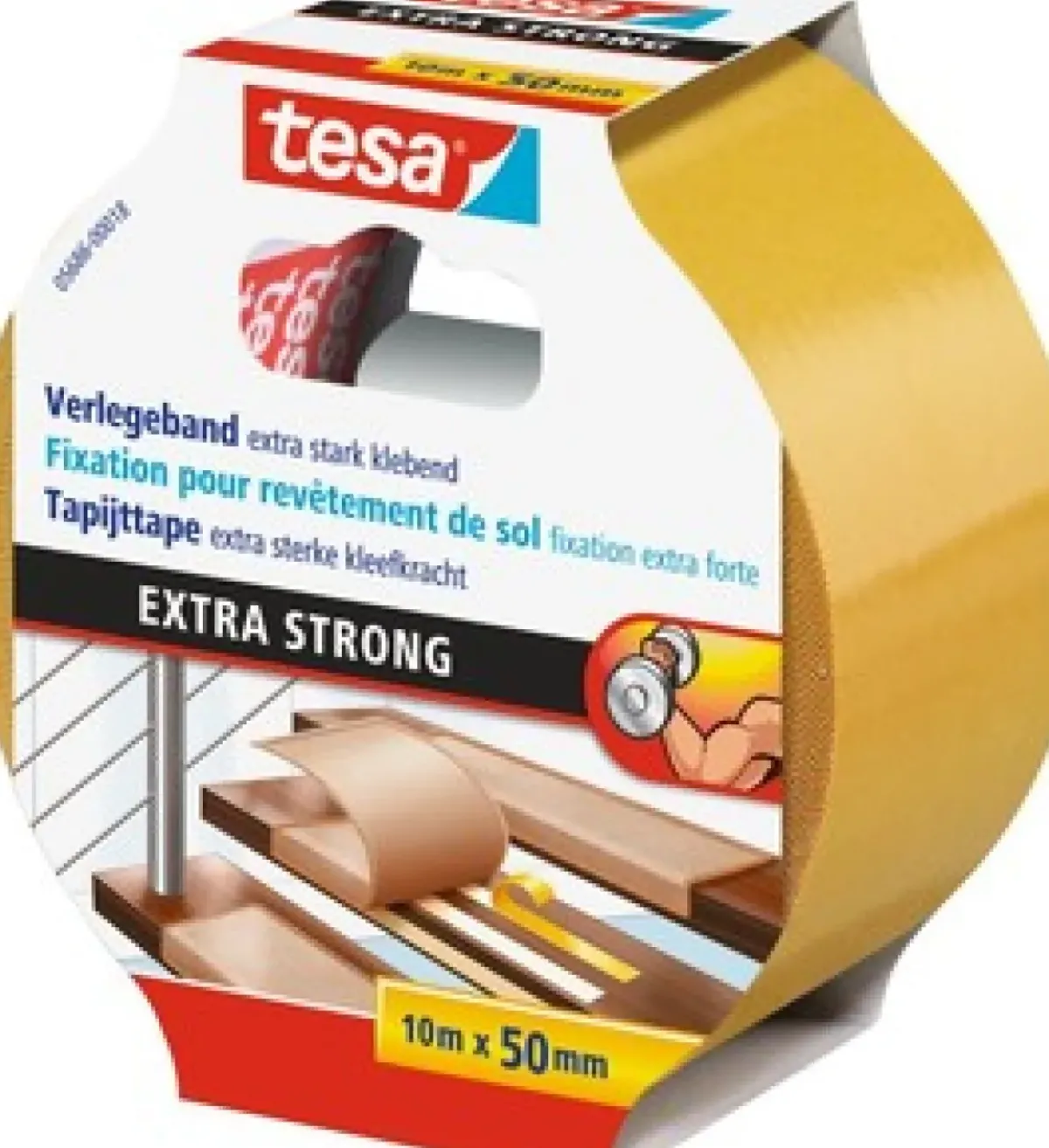 Brico Tesa Montagetape Voor Vloer Extra Strong 10Mx50Mm- Dubbelzijdige Tape
