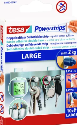Brico Tesa 'Powerstrips Large' Wit- Technische Tape